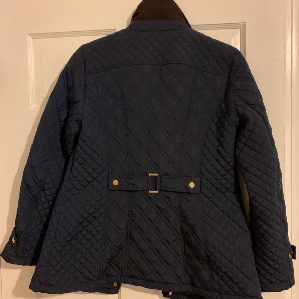 Navy Quilted Jacket - Picture 8 of 11